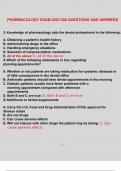PHARMACOLOGY EXAM 2024 200 QUESTIONS AND ANSWERS