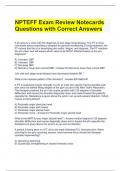 NPTEFF Exam Review Notecards Questions with Correct Answers.docx