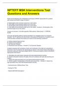 NPTEFF MSK Interventions Test Questions and Answers.docx