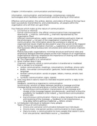 King, D; Lawley, S; Organisational behaviour - Chapter 14 Information, communication, and technology