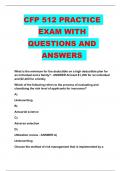 CFP 512 PRACTICE EXAM WITH QUESTIONS AND ANSWERS 