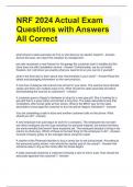 NRF 2024 Actual Exam Questions with Answers All Correct.docx