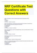 NRF Certificate Test Questions with Correct Answers.docx