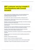 NRF customer service chapter 3 Test Questions with Correct Answers.docx