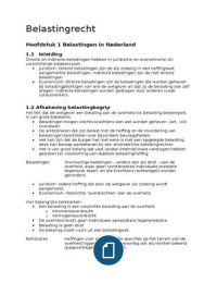 Samenvatting belastingrecht jaar 2