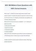 SOC 366 Midterm Exam Questions with 100% Correct Answers