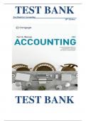 Test Bank Solution Manual for Accounting 28th Edition by Carl S. Warren, Christine Jonick & Jennifer Schneider , ISBN:  9781337902687 |All Chapters Verified||Complete Guide A+|