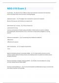 NSG-310 Exam 2 Questions And Answers Graded A+