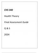 (ASU online) CHS 340 Health Theory Final Assessment Guide Q & S 2024
