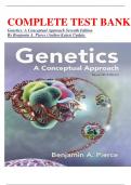 COMPLETE TEST BANK: Genetics: A Conceptual Approach Seventh Edition By Benjamin A. Pierce (Author)Latest Update.