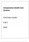 (ASU online) Comparative Health Care Systems Final Exam Guide Q & S 2024.