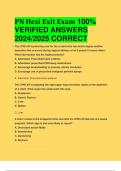 BEST ANSWERS PN Hesi Exit Exam 100%  VERIFIED ANSWERS  2024/2025 CORRECT