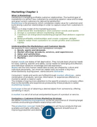 Marketing Management Fundamentals Summary, Ch. 1-10/12/13/14