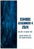 ICH4801 Assignment 4 2024 | Due 20 August 2024
