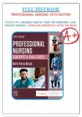 Test Bank for Professional Nursing: Concepts & Challenges, 10th Edition by Beth Black PhD, RN, FAAN All Chapters 1-16 with verified questions and 100% Rationales Answers
