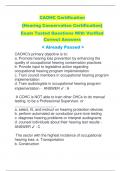 CAOHC Certification {Hearing Conservation Certification} Exam Tested Questions With Verified  Correct Answers < Already Passed >