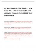 IPC A 610 EXAM ACTUAL/NEWEST 2024 WITH WELL SORTED QUESTIONS AND ANSWERS /GRADED A+/BEST FOR THAT GOOD GRADE 