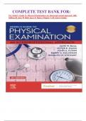 COMPLETE TEST BANK FOR: For Seidel's Guide To Physical Examination An Interprofessional Approach 10th Edition By Jane W. Ball, Joyce E. Dains (Chapter 1-26) Latest Update.