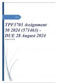 TPF3703 Assignment 3 PORTFOLIO 2024 (571463) - DUE 28 August 2024