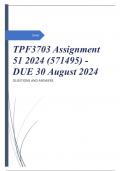 TPF3703 Assignment 51 2024 (571495) - DUE 30 August 2024