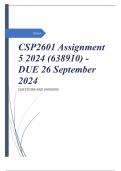 CSP2601 Assignment 5 2024 (638910) - DUE 26 September 2024