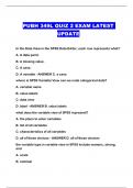 PUBH 349L QUIZ 2 EXAM LATEST UPDATE