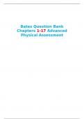 NR 509 Bates Question Bank Chapters 1-17 Advanced Physical Assessment