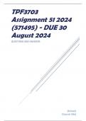 TPF3703 Assignment 51 2024 (571495) - DUE 30 August 2024