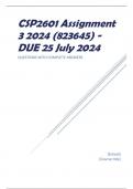 CSP2601 Assignment 3 2024 (823645) - DUE 25 July 2024