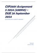 CSP2601 Assignment 5 2024 (638910) - DUE 26 September 2024