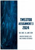 TMS3708 Asssignment 3 2024 | Due 26 June 2024