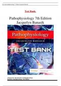 Pathophysiology 7th Edition test bank by Jacquelyn L. Banasik - All Chapters (1-54)|A+ULTIMATE GUIDE 2024