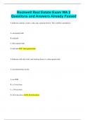 Rockwell Real Estate Exam WA 2 Questions and Answers Already Passed