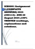 ICH4801 Assignment 4 (COMPLETE ANSWERS) 2024 (390113) - DUE 20 August 2024 ;100% TRUSTED workings, explanations and solutions