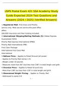 USPS Postal Exam 421 SSA Academy Study Guide Expected 2024 Test Questions and Answers (2024 / 2025) (Verified Answers)