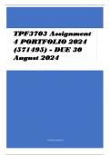 TPF3703 Assignment 4 PORTFOLIO 2024 (571495) - DUE 30 August 2024