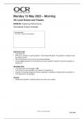 Oxford Cambridge and RSA AS Level Drama and Theatre H059/05 Exploring Performance QUESTION PAPER AND MERGED MARKING SCHEME