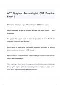 AST Surgical Technologist CST Practice Exam 2 QUESTIONS & ANSWERS 2024 ( A+ GRADED 100% VERIFIED)