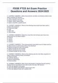 FDOE FTCE Art Exam Practice  Questions and Answers 2024/2025
