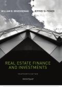Real estate finance and investments 14th Edition by William Brueggeman Jeffrey Fisher