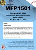MFP1501 Assignment 2 (COMPLETE ANSWERS) 2024 - 18 June 2024