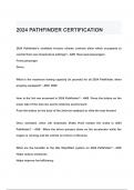 2024 PATHFINDER CERTIFICATION questions & answers ( A+ GRADED 100% VERIFIED)