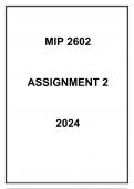 MIP2601 ASSSIGNMENT 2 2024