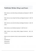Pathfinder Written Sling Load Exam QUESTIONS & ANSWERS 2024 ( A+ GRADED 100% VERIFIED)