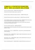  COMLEX II: STATISTICS EXAM 2024 WITH  100% ACCURATE SOLUTIONS