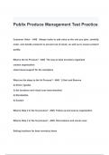 Publix Produce Management Test Practice QUESTIONS & ANSWERS 2024 ( A+ GRADED 100% VERIFIED)