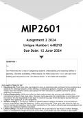 MIP2601 Assignment 2 (ANSWERS) 2024 - DISTINCTION GUARANTEED