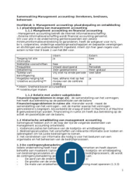 Samenvatting management accounting: berekenen, beheersen en beslissen