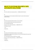  WILEY PLUS EXAM 2024 WITH 100% ACCURATE SOLUTIONS