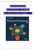 Solution and Answer Guide for Personal Finance, 14th Edition By E. Thomas Garman, Verified Chapters 1 - 17, Complete Newest Version